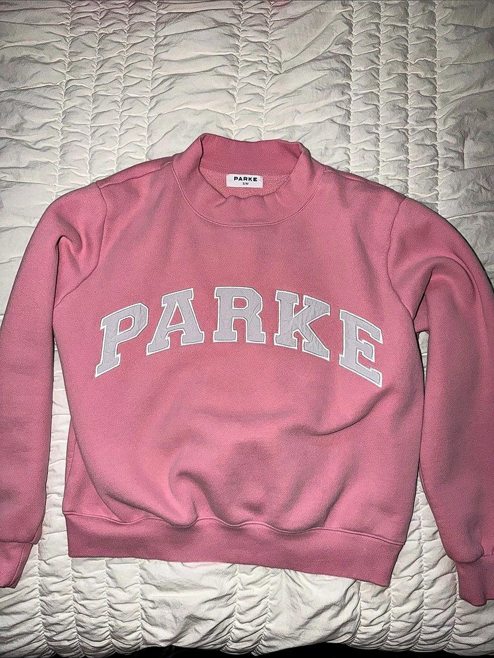 PARKE Valentine's Varsity Mockneck - Blush + Lavender